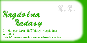 magdolna nadasy business card